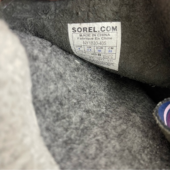 Sorel Caribou Womens Purple Waterproof Insulated Rubber Winter Snow Boots - Picture 6 of 7